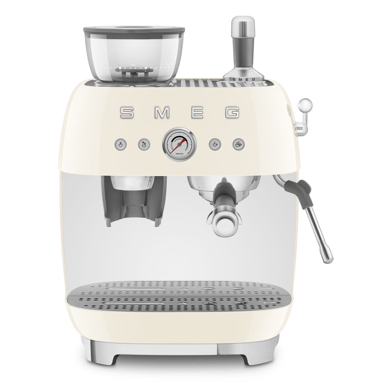 Smeg EGF03CREU espressokeitin myllyllä kermanvärinen