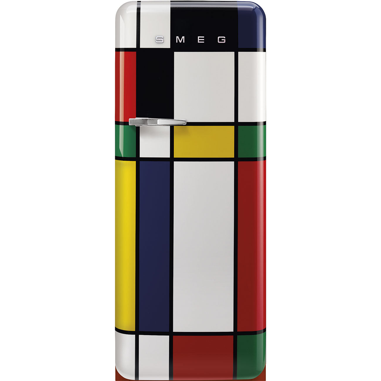 Smeg FAB28RDMC6 153cm retrojääkaappi "mondrian", oikeakätinen