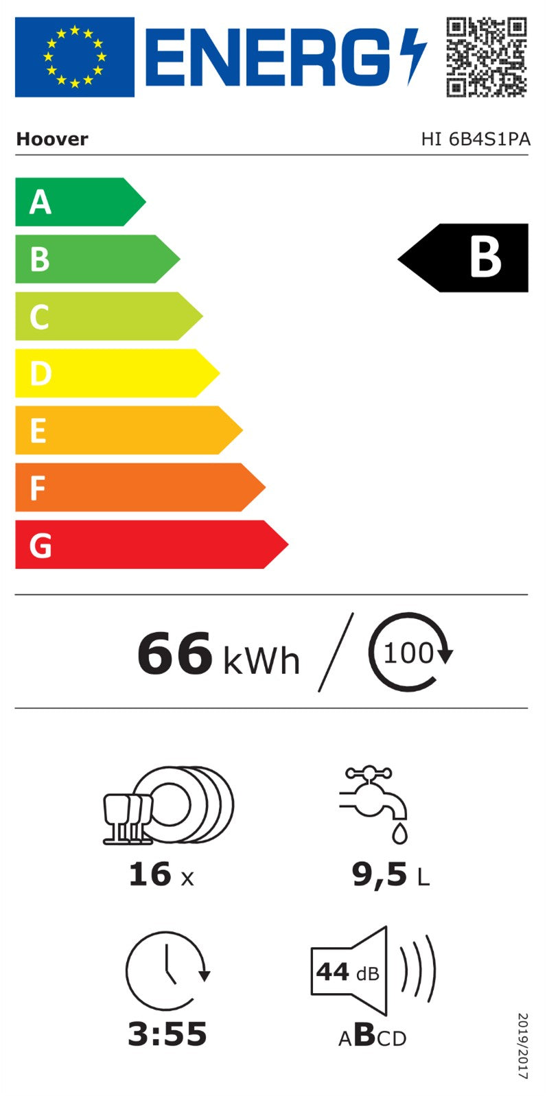 Hoover H-Dish 700 integroitava astianpesukone
