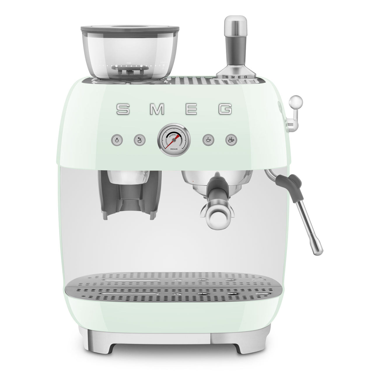 Smeg EGF03PGEU espressokeitin myllyllä mintunvihreä