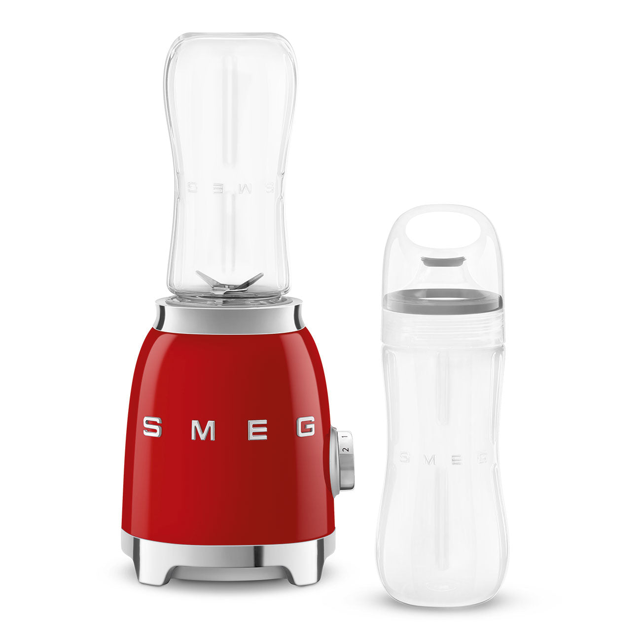 Smeg PBF01RDEU pieni tehosekoitin 2 x 600ml pullolla punainen