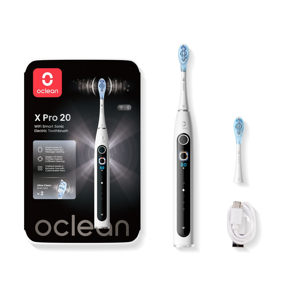 Oclean X Pro 20 sähköhammasharja, valkoinen