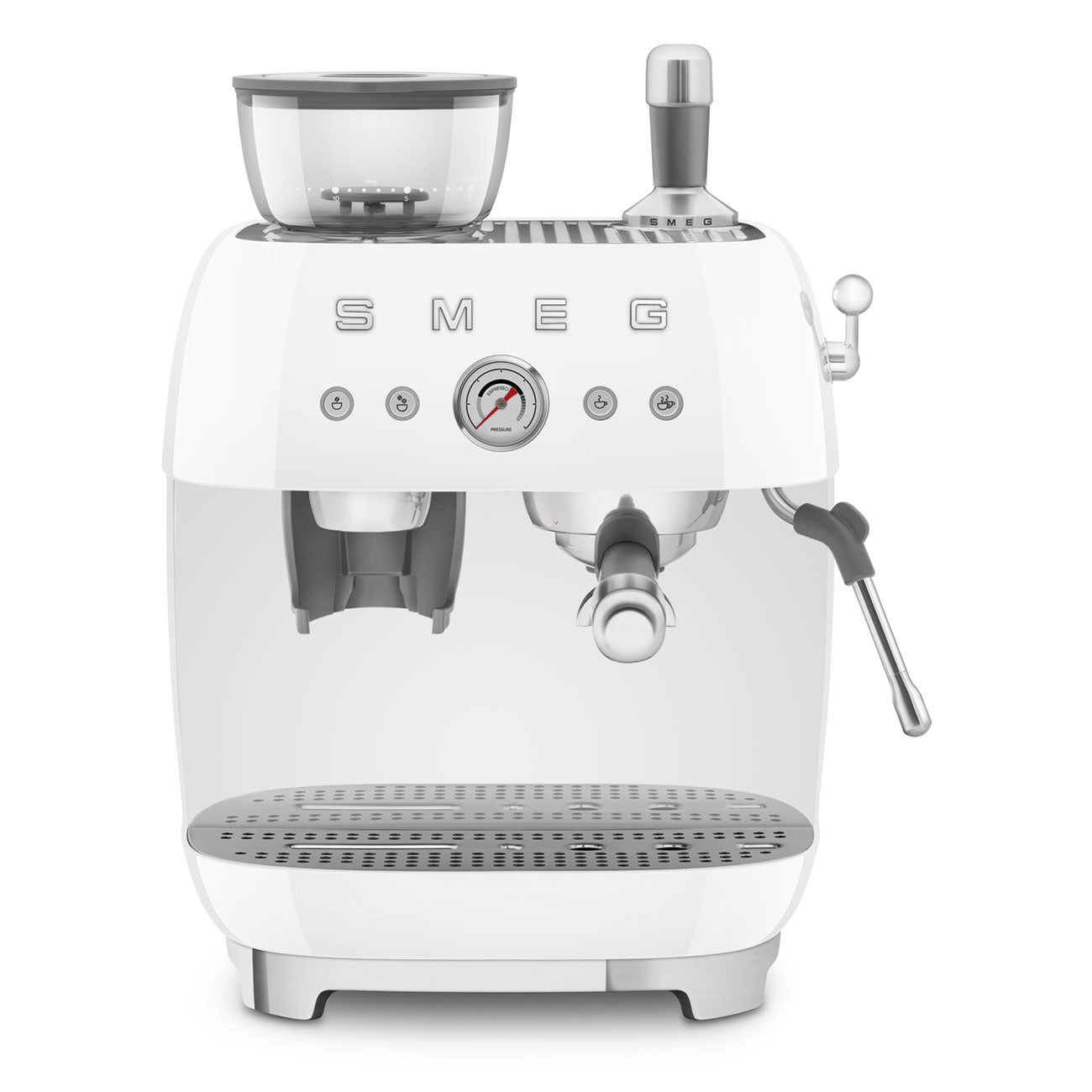 Smeg EGF03WHEU espressokeitin myllyllä valkoinen