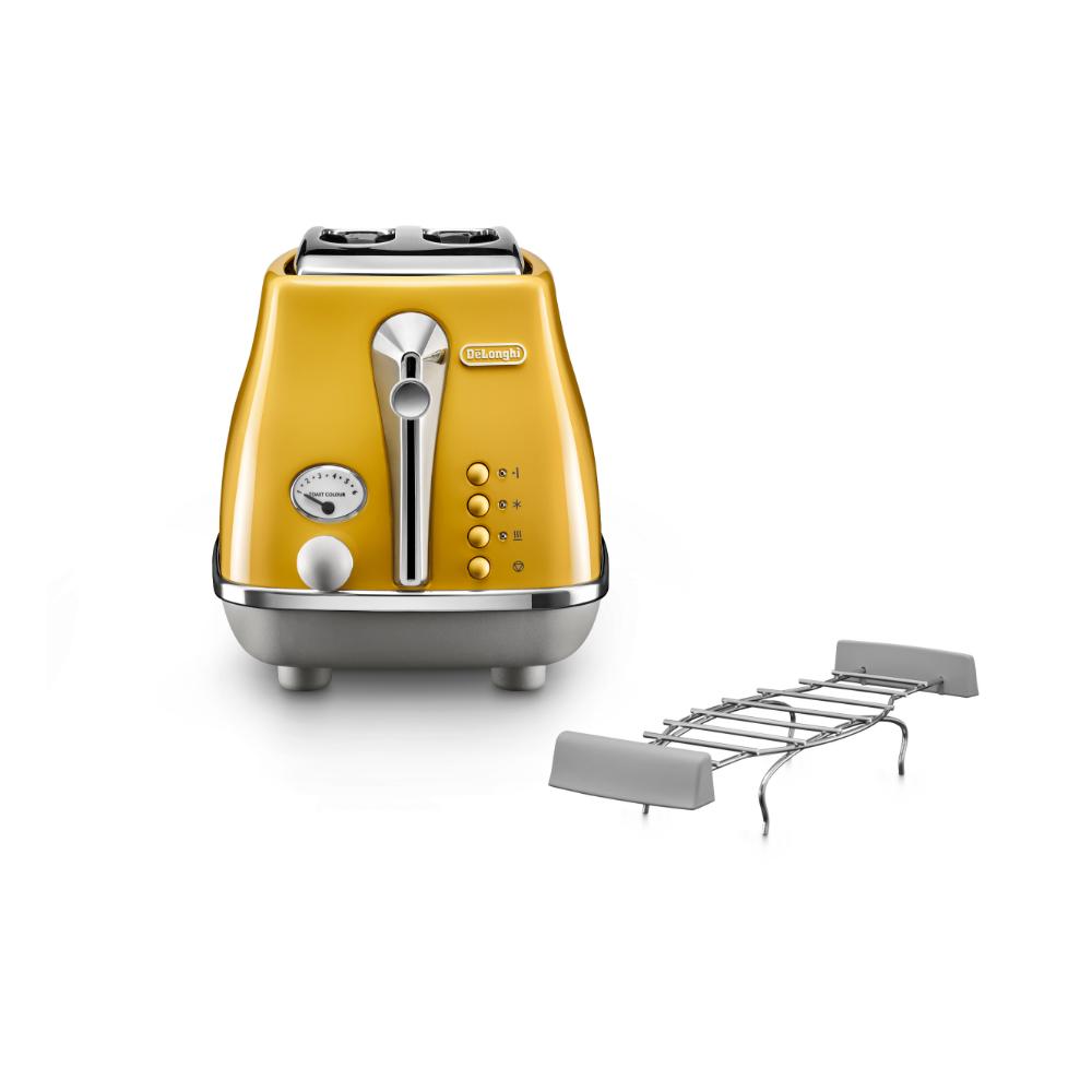 DeLonghi CTOC2103.Y Icona Capitals leivänpaahdin keltainen