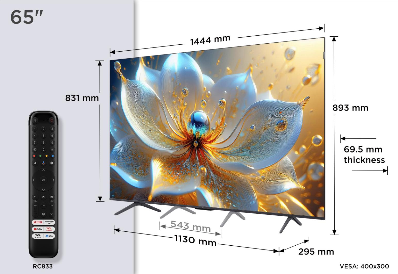TCL 65T8C 65" Google TV
