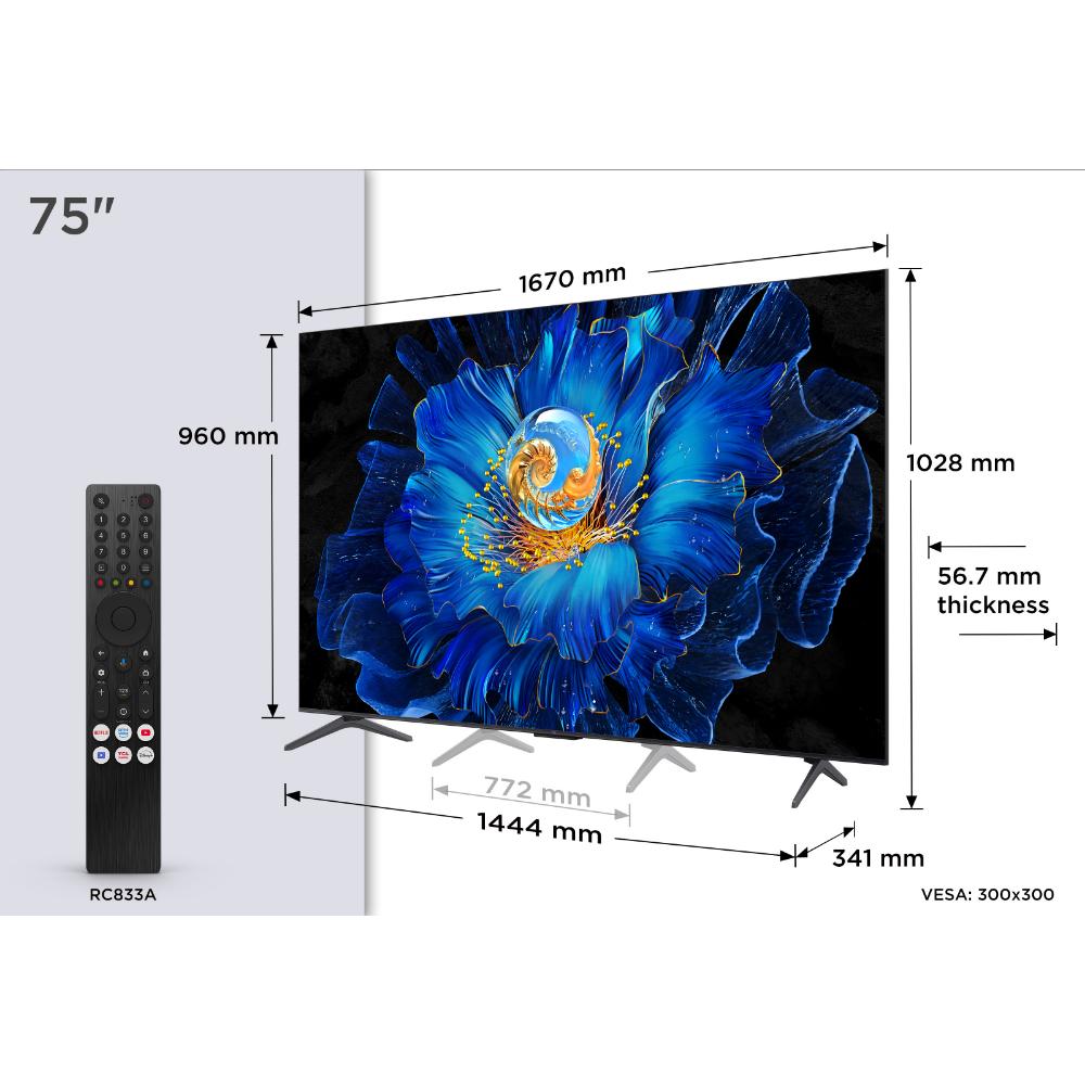 TCL 75C61KS 75" 4K QD-Mini LED TV