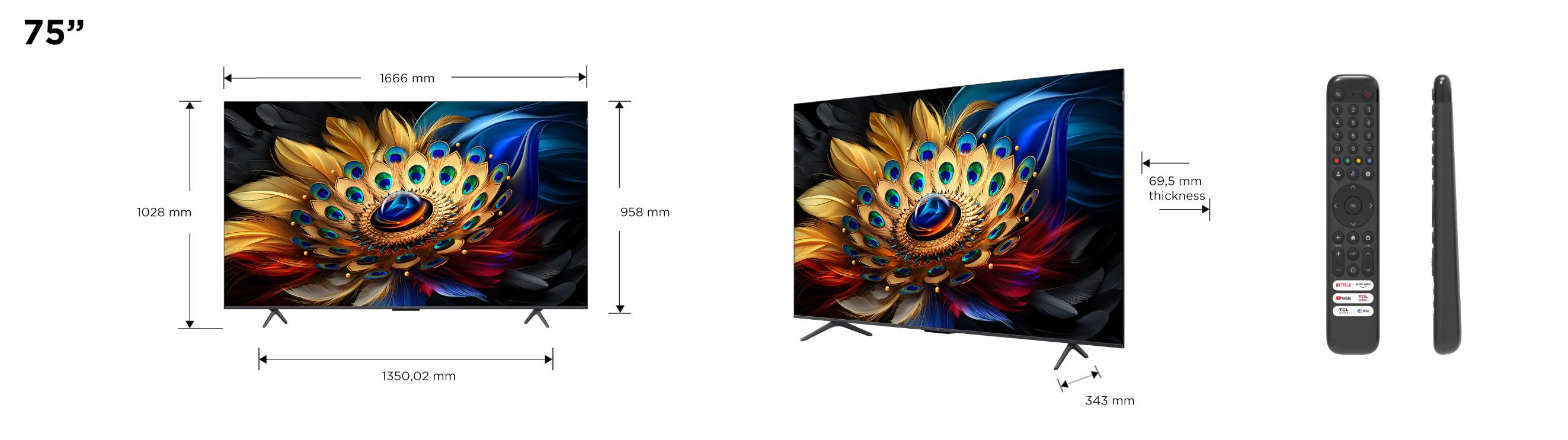 TCL 75C69B 75" televisio GoogleTV