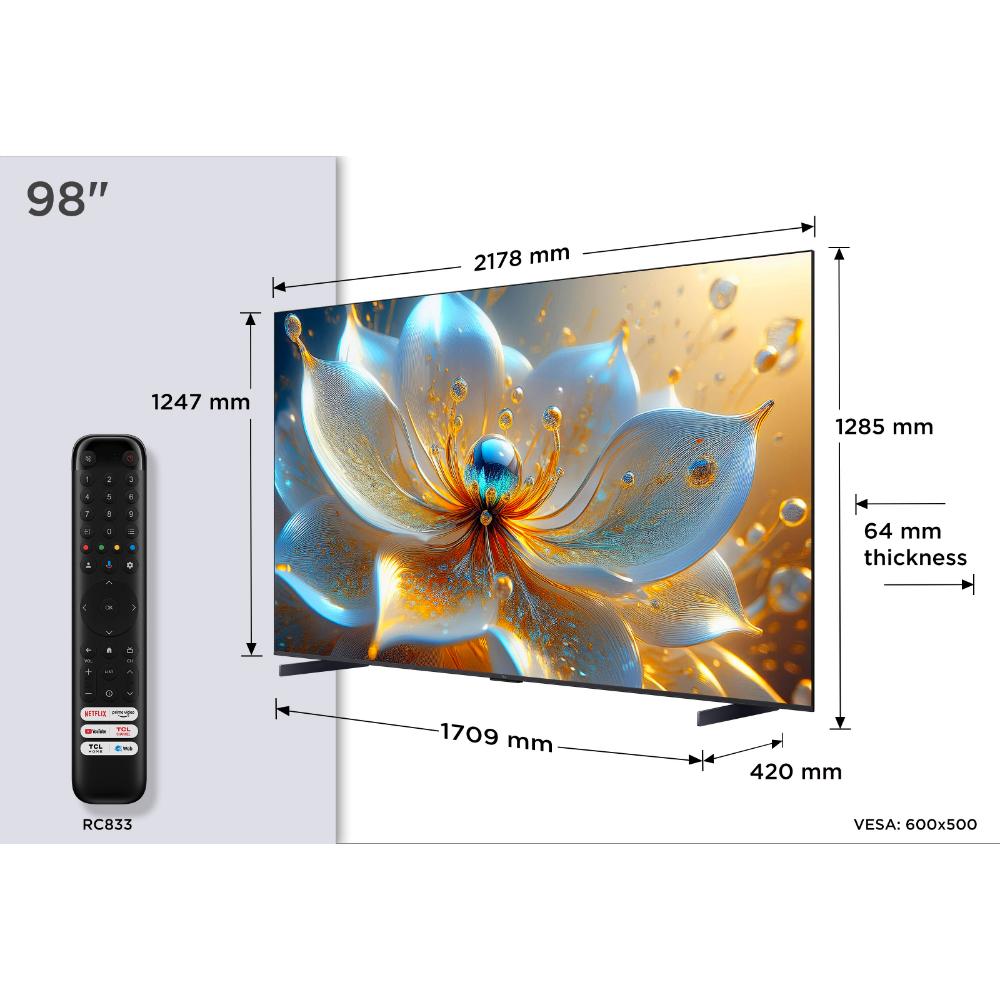 TCL 98T8C 98" Google TV 144Hz